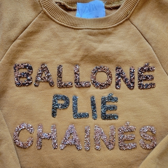 Zara ballet sweatshirt Clearance